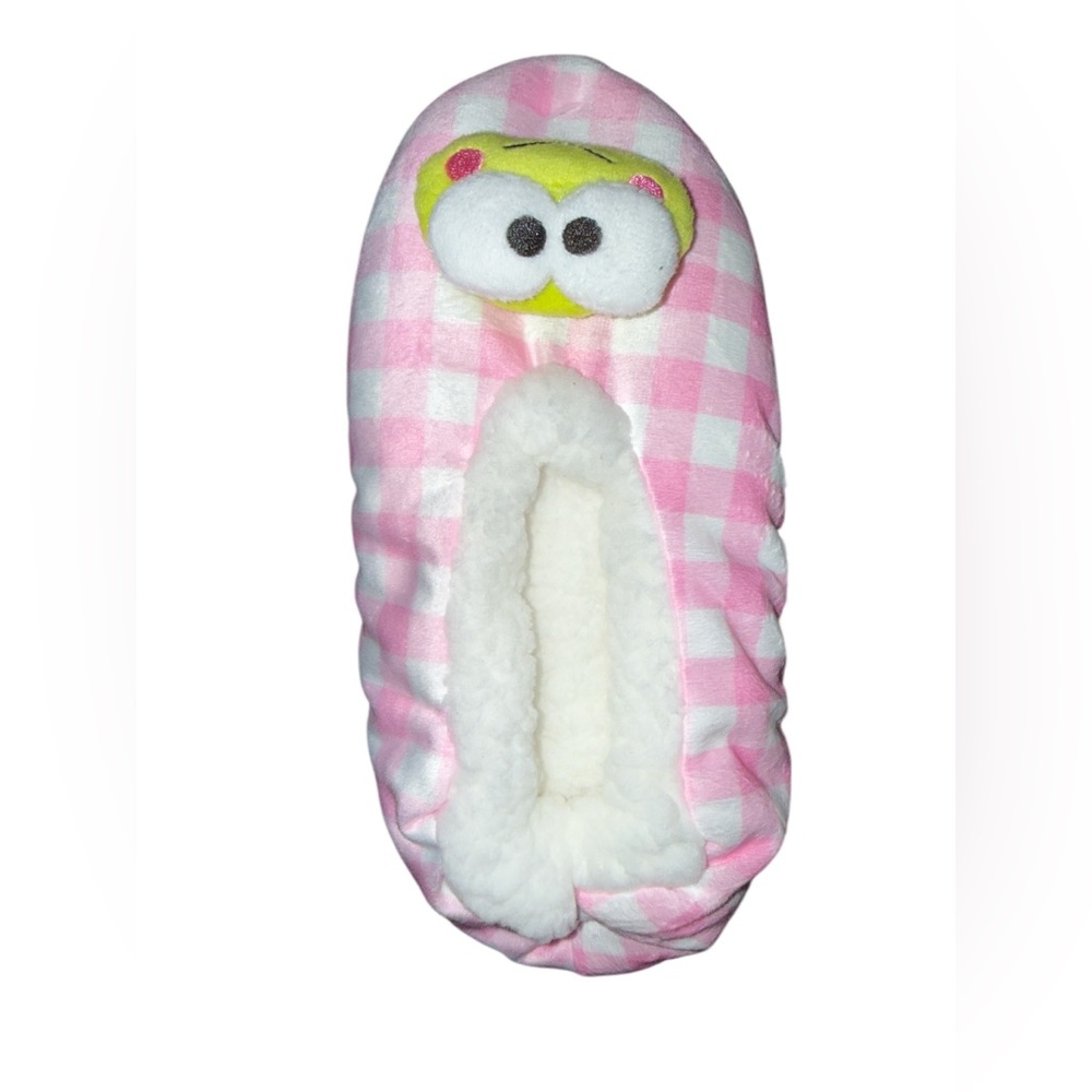 Sanrio Keroppi Slipper Socks Size S/M 5.5 to 7.5 Pink White NWT